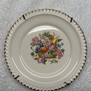 Ambrosia China – 22 KT Gold – decorative dinner plates with wall display 6.5’’